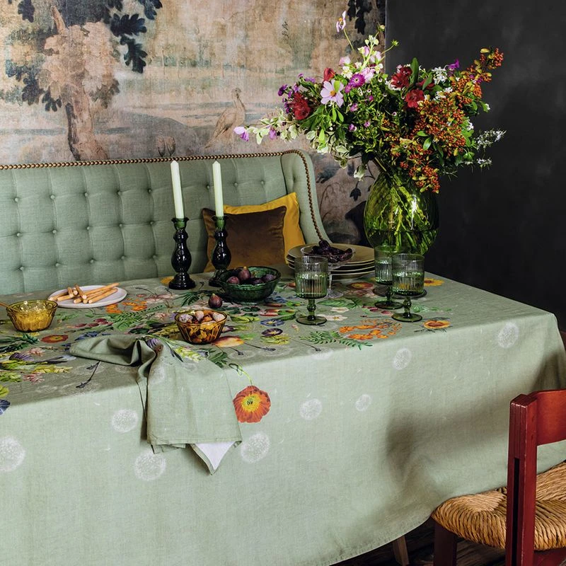 Nappe Imprimée Métis Lin & Coton Bouquet Du Soleil