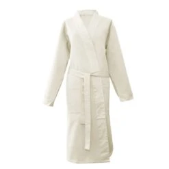 Peignoir Pur Coton Bio 240 G/m² Blanc Casse Plaisance