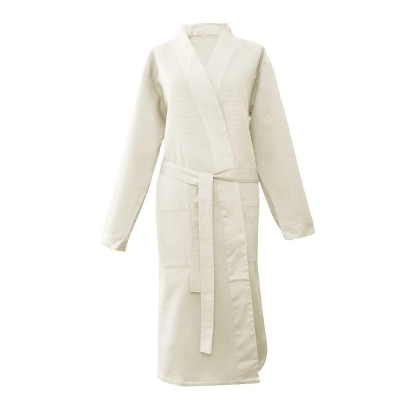 Peignoir Pur Coton Bio 240 G/m² Blanc Casse Plaisance