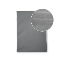 Drap Plat Percale De Coton 90 Fils/cm² Acier Olana