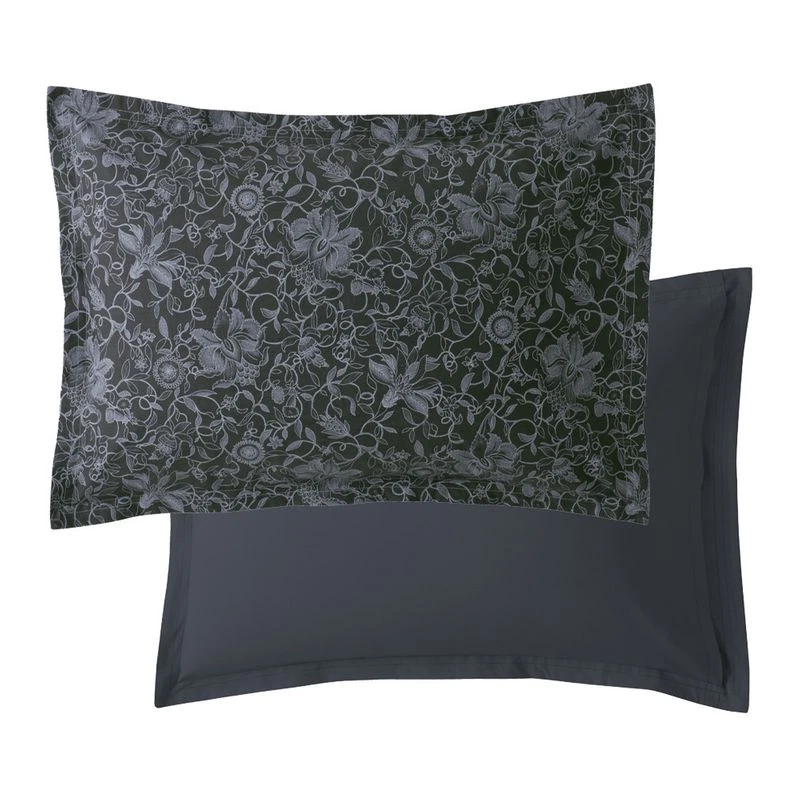 Taie D'oreiller Percale De Coton 80 Fils/cm² Nocturne Reve Noir – Image 4