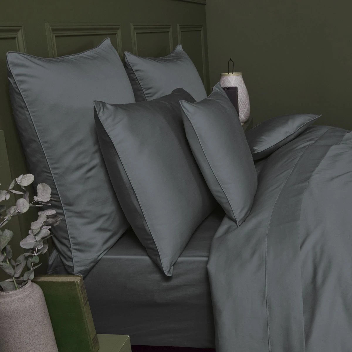 Taie De Traversin Satin De Coton 120 Fils/cm² Mordore Ava Uni – Image 16