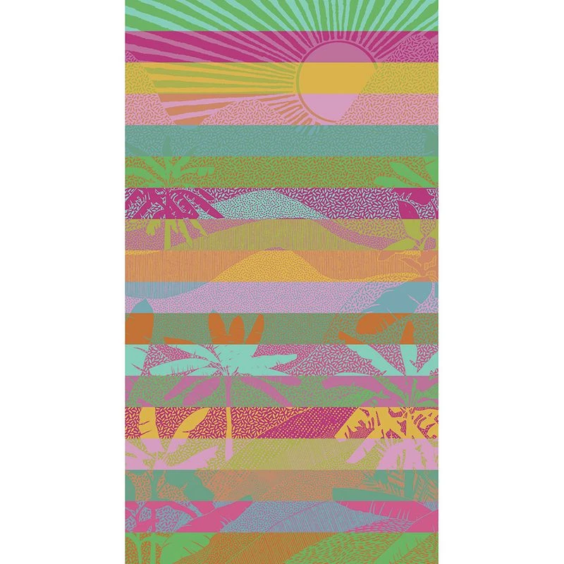 Drap De Plage Pur Coton 500 G/m² Berlingot Soleil Levant