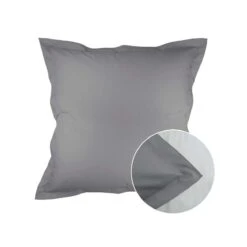 Taie D'oreiller Percale De Coton 90 Fils/cm² Acier Olana