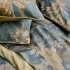 Drap Plat Satin De Coton 120 Fils/cm² Bleu Dore Rainforest