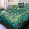 Housse De Couette Satin De Coton 120 Fils/cm² Emeraude Passiflore