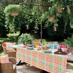 Nappe Jacquard Pur Coton Mille Paons