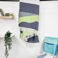 Plaid Pur Coton Vagues