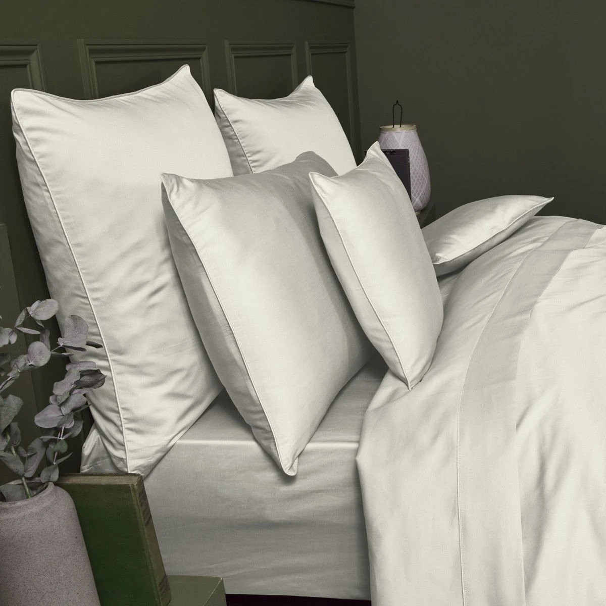 Drap Housse B30 Satin De Coton 120 Fils/cm² Angora Ava Uni – Image 2