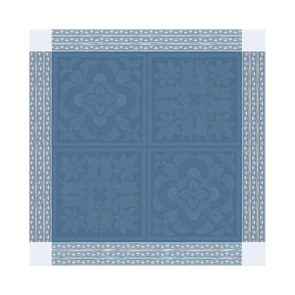 4 Serviettes De Table Harmonie Bleu Garnier Thiebaut – Image 2