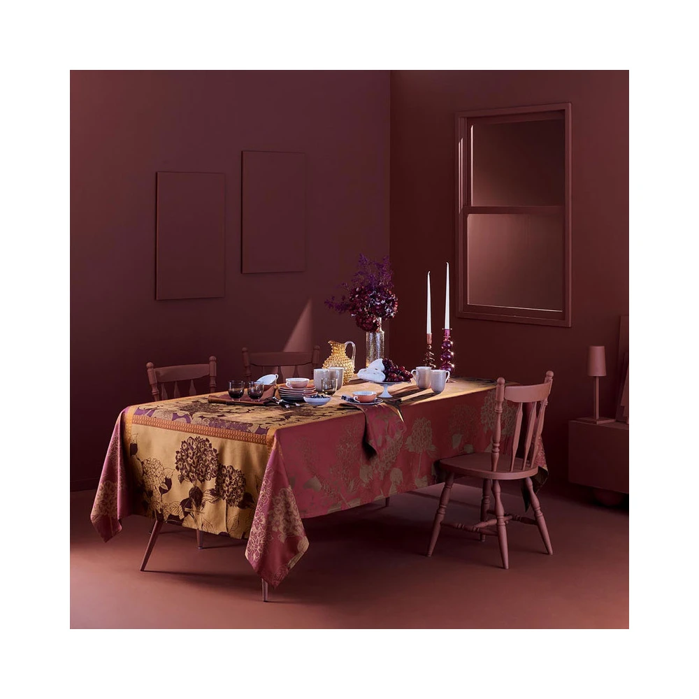 4 Serviettes De Table Hortensias Garnier Thiebaut - 2 Coloris – Image 2