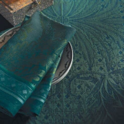 4 Serviettes De Table Isaphire émeraude Garnier Thiebaut