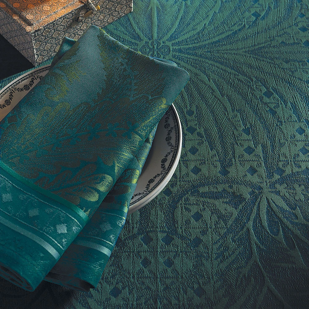 4 Serviettes De Table Isaphire émeraude Garnier Thiebaut