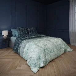 Lot H.couette +taies Percale De Coton 80 Fils/cm² Etain Palazzo