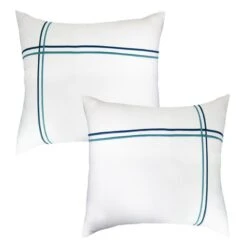 Lot De 2 Taies Satin De Coton 120 Fils/cm² Canard Palais Chic