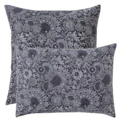 Taie D'oreiller Percale De Coton 80 Fils/cm² Marine Guipures