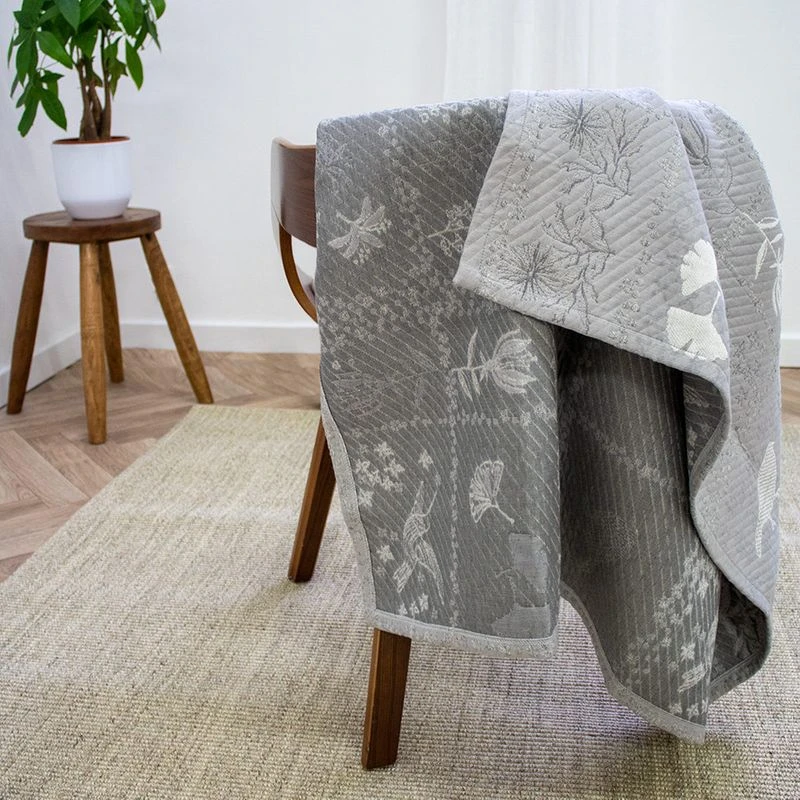 Plaid Laine & Autres Fibres Antitache Déperlant Secret Garden Plaid – Image 2