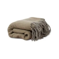 Plaid Laine & Autres Fibres Gris Duetto