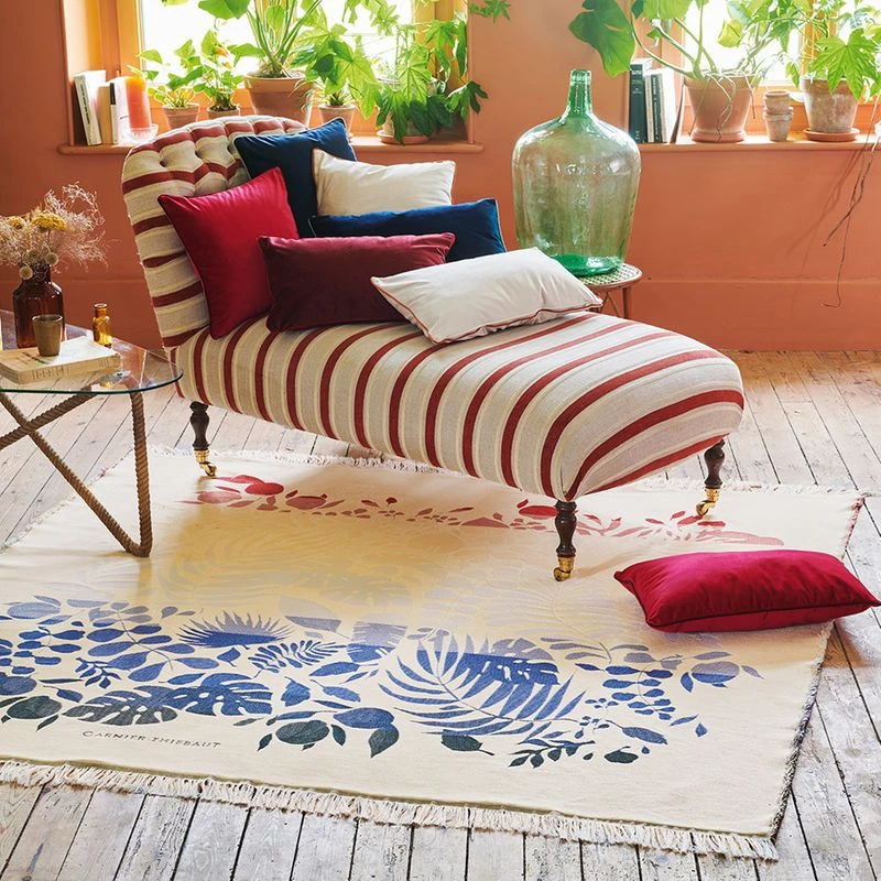 Jete De Canape Pur Coton Tangerine – Image 3