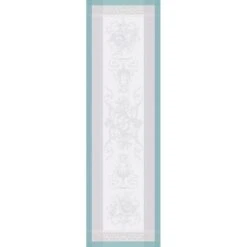 Chemin De Table Pur Coton Antitache Déperlant Gris Jardin De La Reine