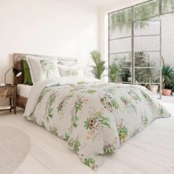 Housse De Couette Satin De Coton 120 Fils/cm² Printemps Clematites