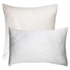 Taie D'oreiller Satin De Coton 120 Fils/cm² White Flower Power