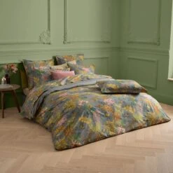 Housse De Couette Percale De Coton 80 Fils/cm² Nuit D Orchidees