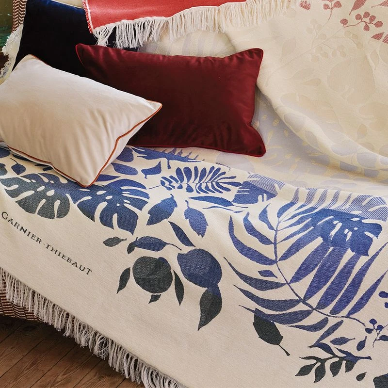 Jete De Canape Pur Coton Tangerine – Image 2