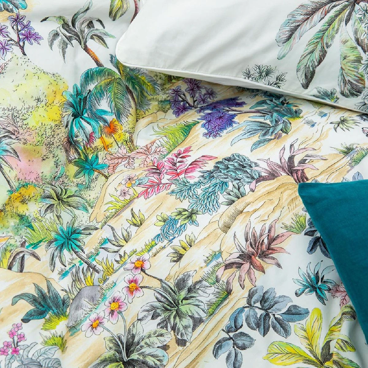 Housse De Couette Percale De Coton 80 Fils/cm² Blanc Oasis – Image 6