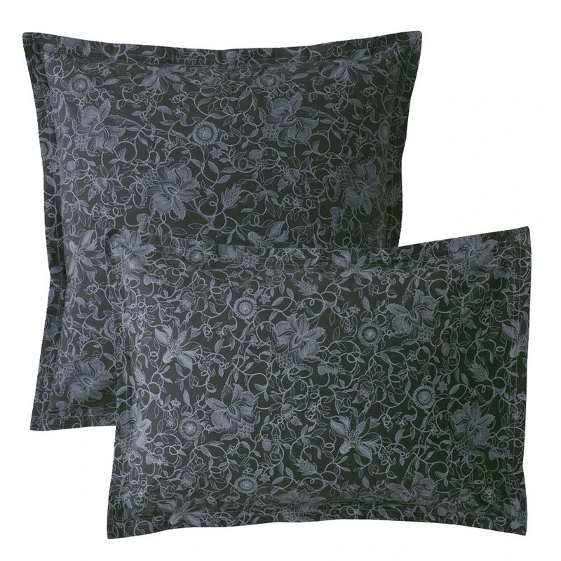 Taie D'oreiller Percale De Coton 80 Fils/cm² Nocturne Reve Noir