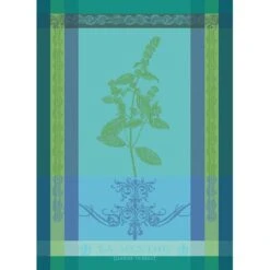 Torchon Pur Coton Bleu Brin De Menthe