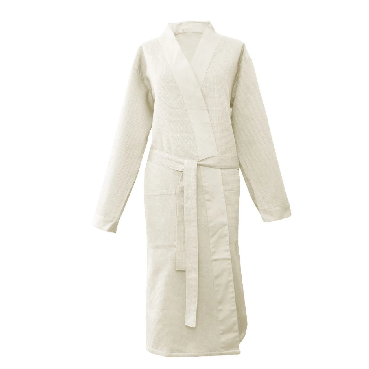 Peignoir Pur Coton Bio 240 G/m² Blanc Casse Plaisance – Image 2