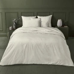 Housse De Couette Satin De Coton 120 Fils/cm² Angora Ava Uni