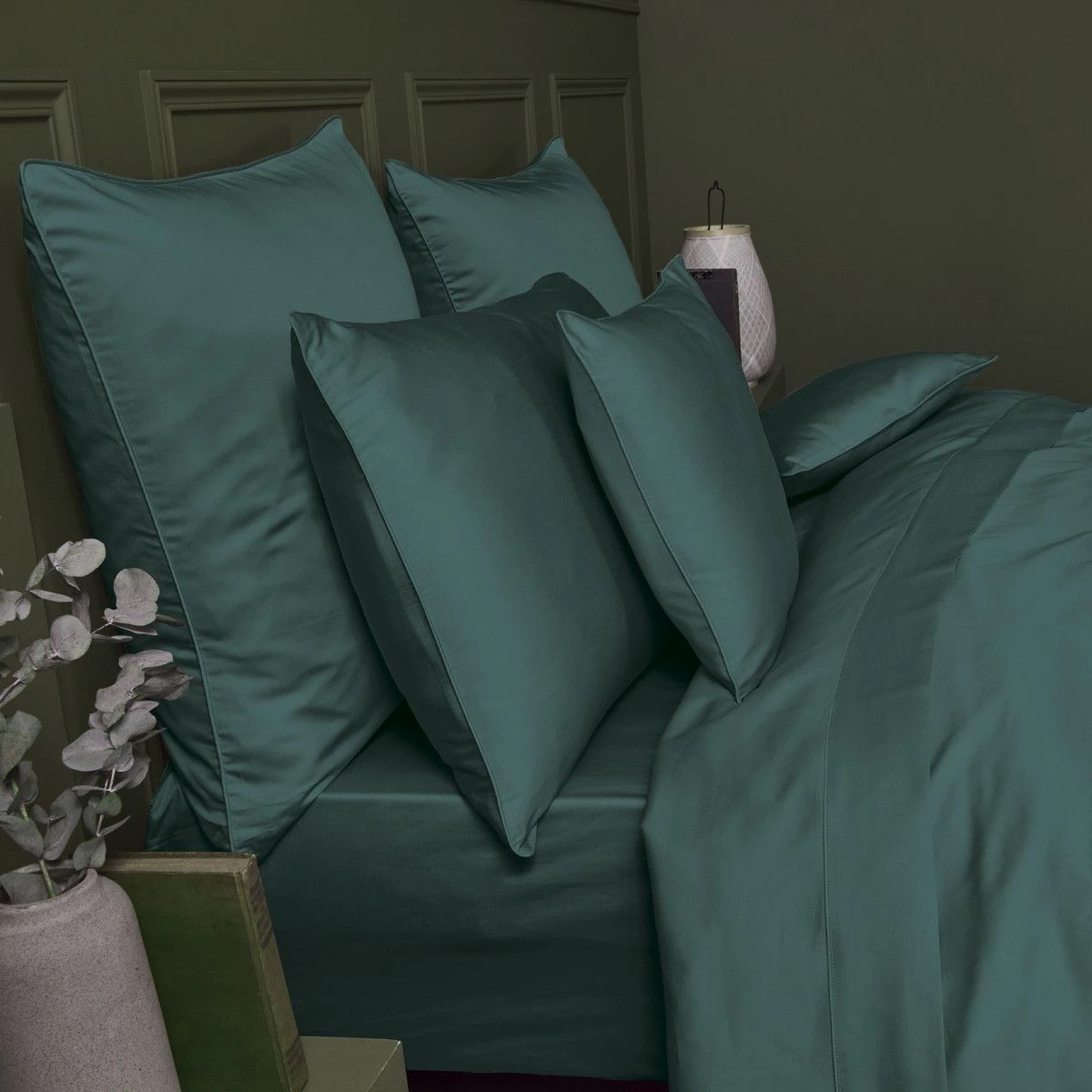 Taie De Traversin Satin De Coton 120 Fils/cm² Mordore Ava Uni – Image 5