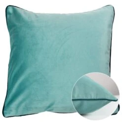 Housse De Coussin Polyester Antitache Déperlant Velours Uni