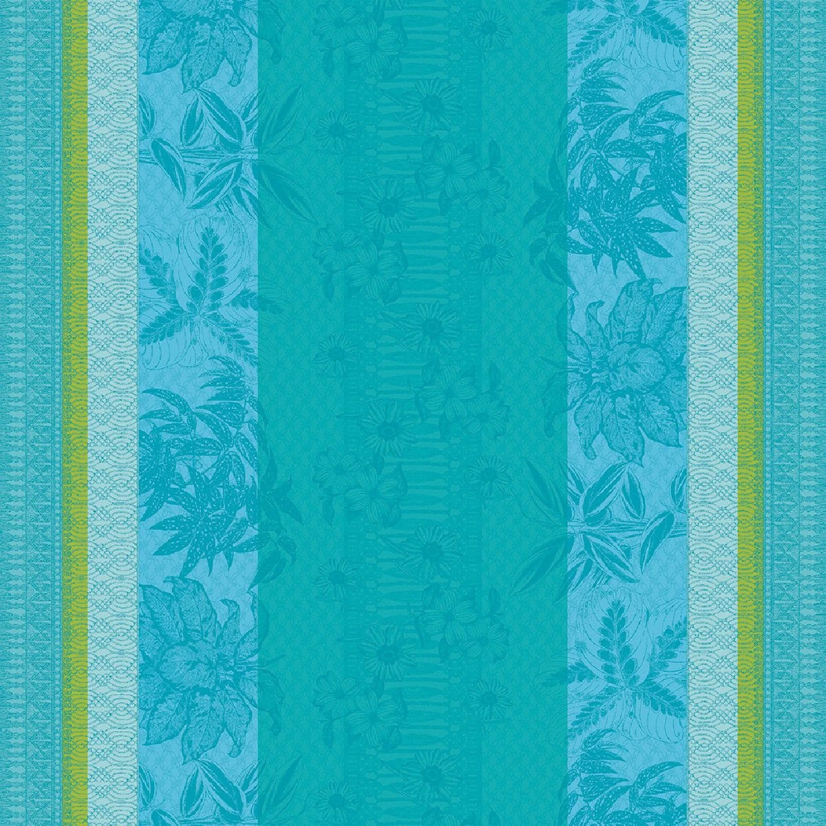 Nappe Enduite Pur Coton Bleu Mille Alocasias – Image 3