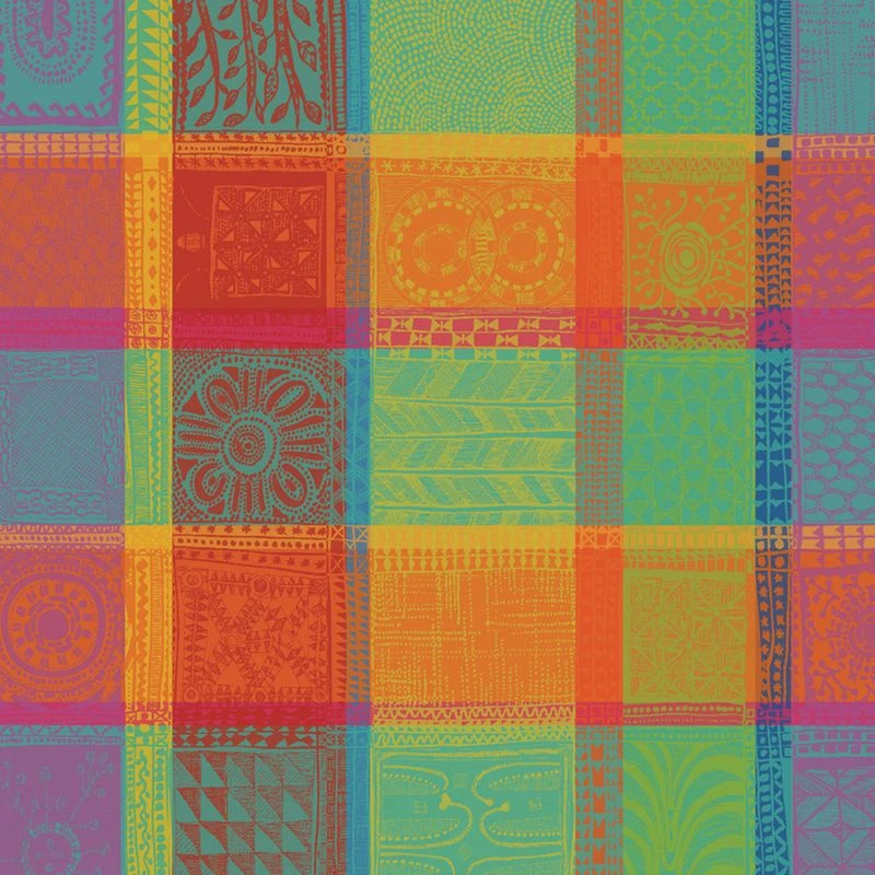 Serviette Pur Coton Orange Mille Wax