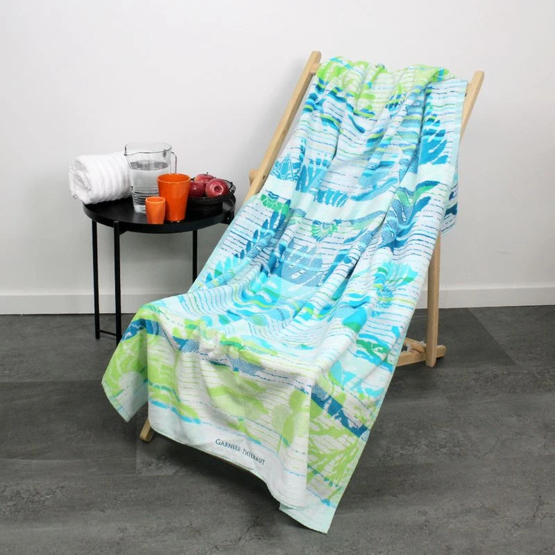 Drap De Plage Pur Coton 420 G/m² Aqua Sous La Mer – Image 2