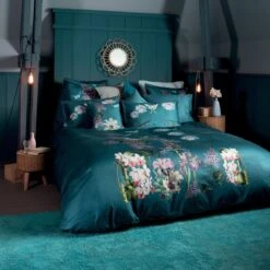 Housse De Couette Satin De Coton 120 Fils/cm² Canard Iris