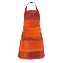 Tablier Pur Coton Enduit Imperméable Orange Mille Wax