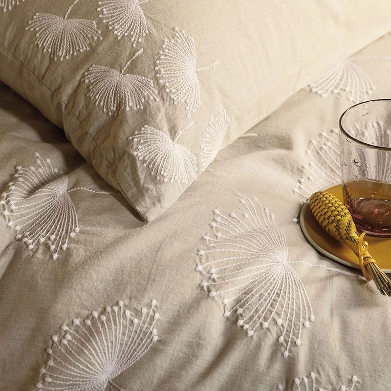 Housse De Couette Percale De Coton 80 Fils/cm² Naturel Brise D'ete – Image 2