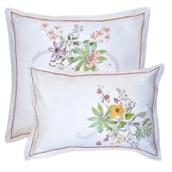 Taie D'oreiller Satin De Coton 120 Fils/cm² Printemps Clematites