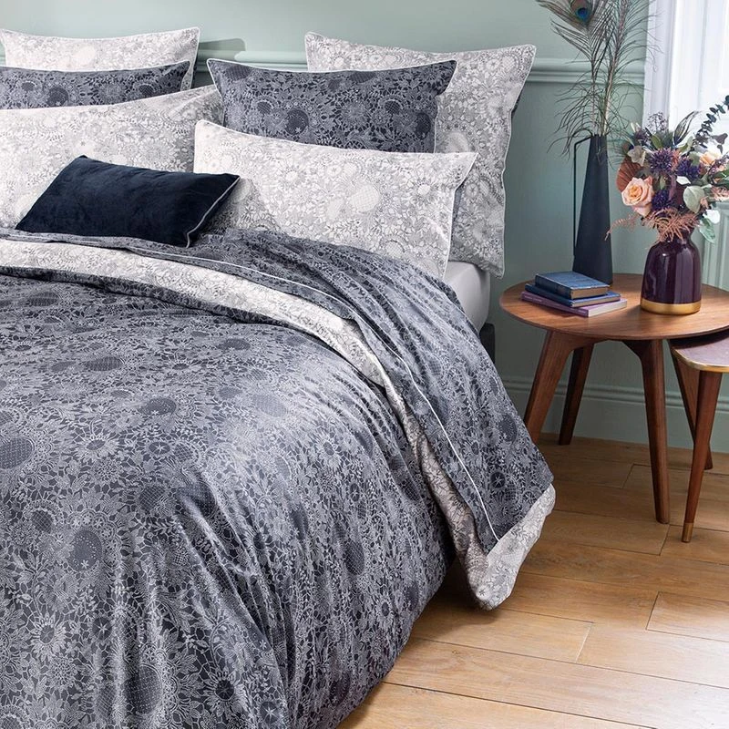 Drap Plat Percale De Coton 80 Fils/cm² Marine Guipures – Image 2