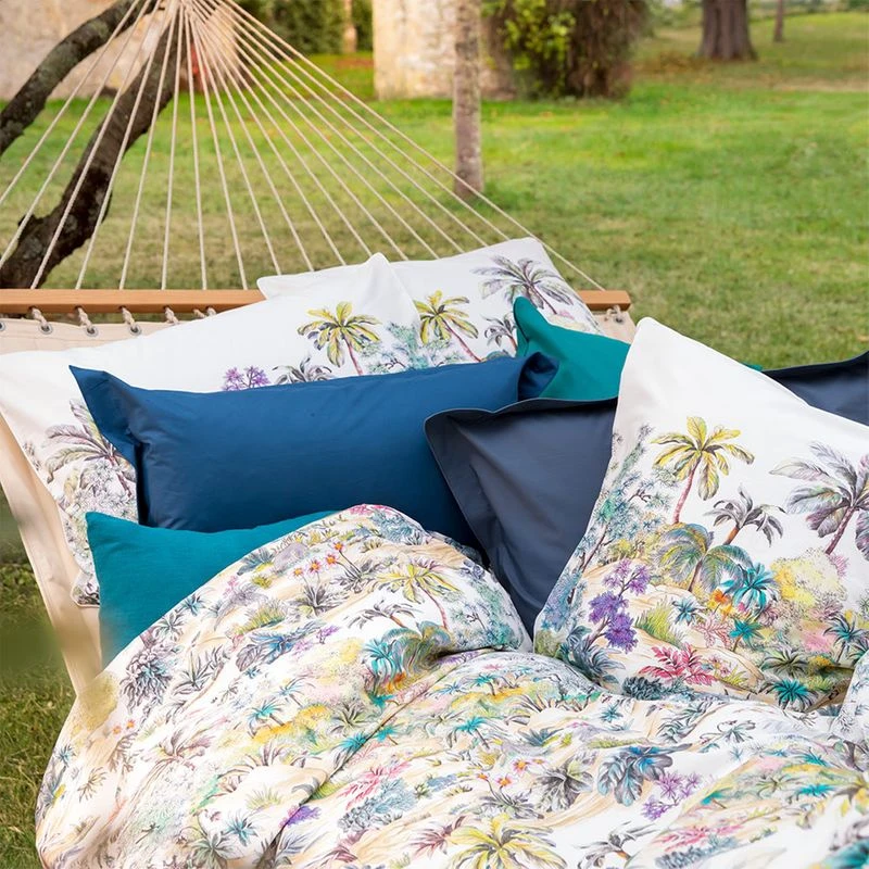 Housse De Couette Percale De Coton 80 Fils/cm² Blanc Oasis – Image 3