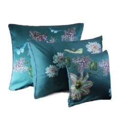 Taie D'oreiller Satin De Coton 120 Fils/cm² Canard Iris