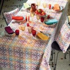 Nappe Jacquard Pur Coton Mille Paves