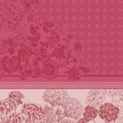 Serviette Pur Coton Bio Geraniums