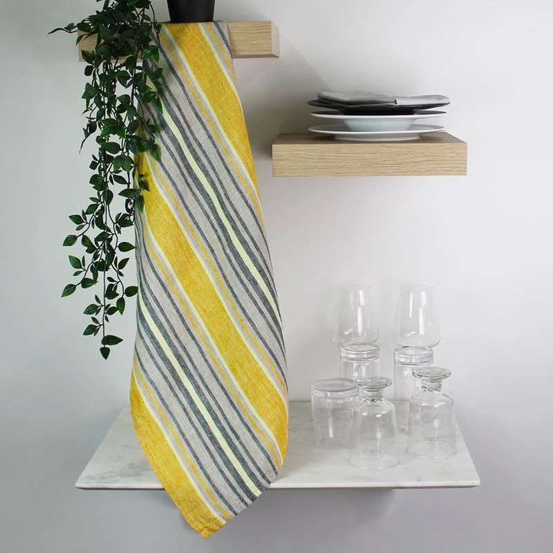 Torchon Pur Lin Lavé Bleu Sombrilla – Image 6