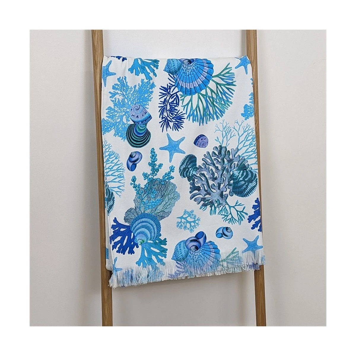 Fouta Pur Coton 340 G/m² Blue Seashell