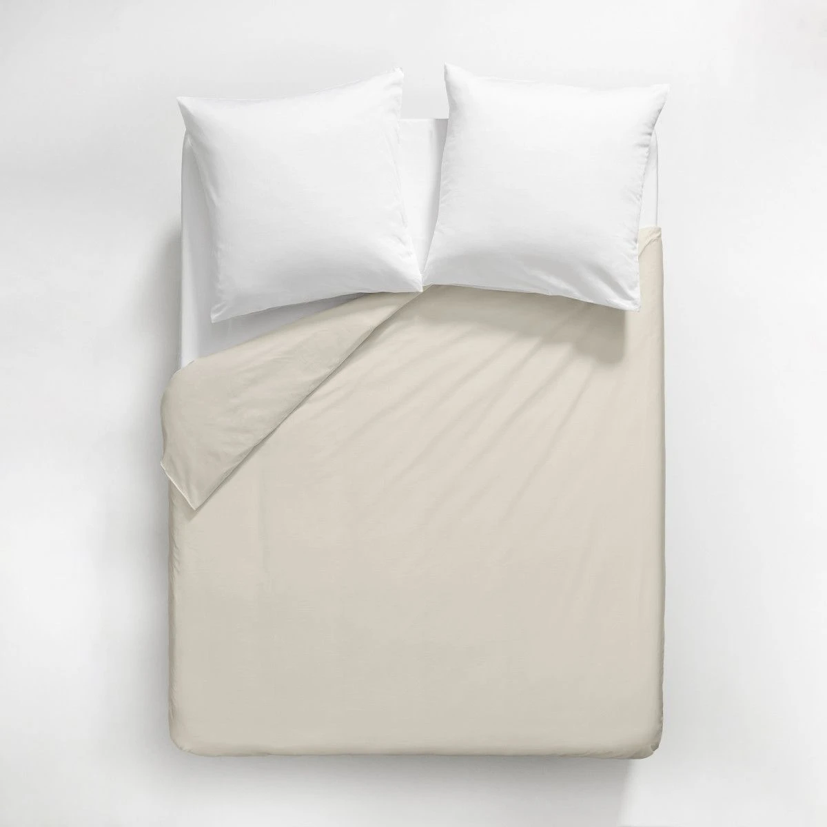 Housse De Couette Satin De Coton 120 Fils/cm² Angora Ava Uni – Image 3